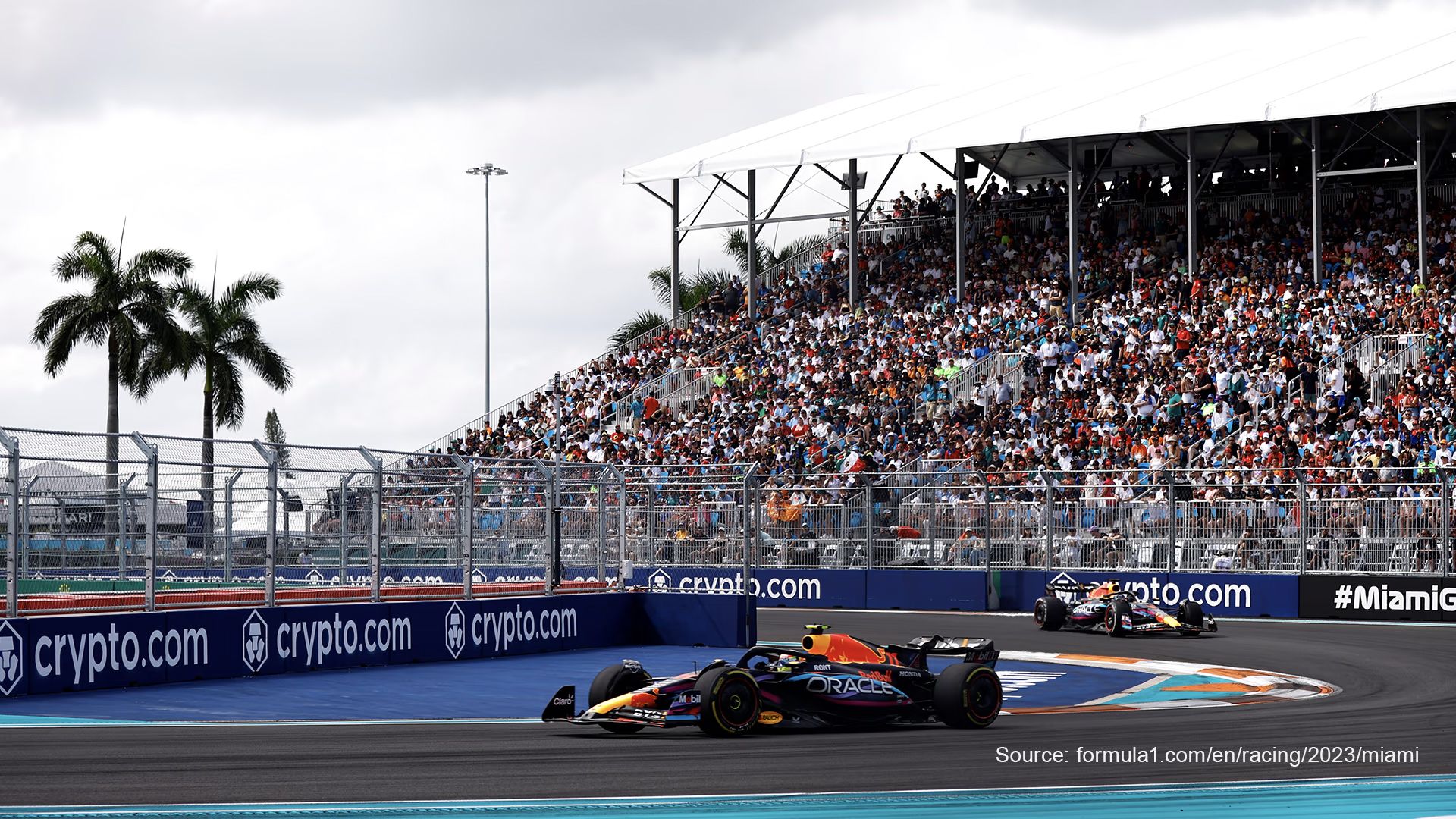 An image from formula 1 website featuring miami 2023 race
