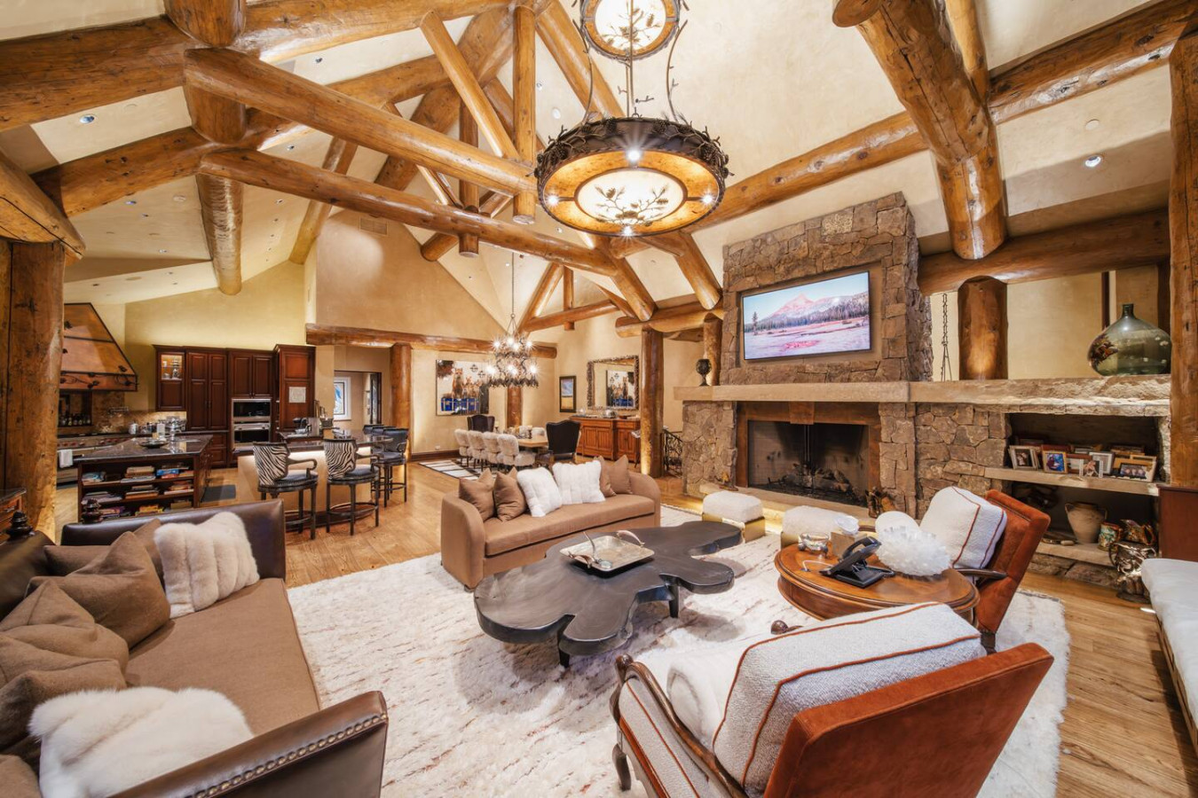 The Great Room living, dining, and kitchen spaces.
